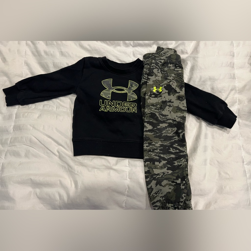 Boys Under Armour Camo Sweat Set